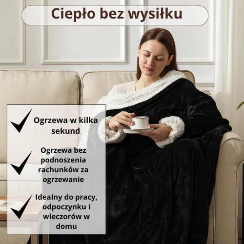 Wearable heated blanket