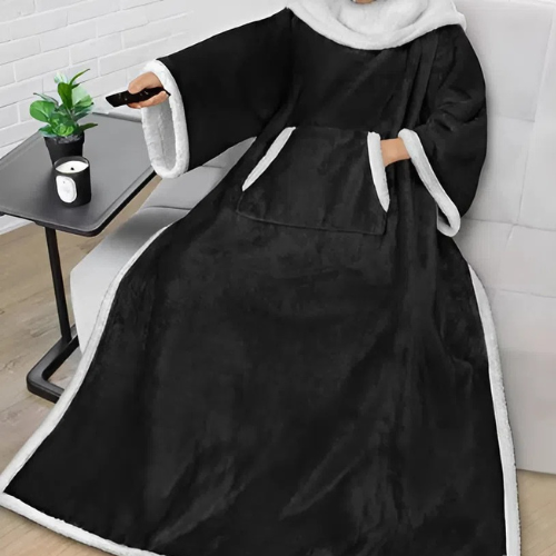 Wearable heated blanket